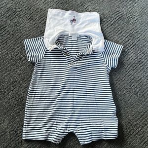 Kissy kissy soft cotton sailor onesie